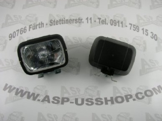 Scheinwerfer - Headlamp  H4 Eckig  200x142mm + Halter